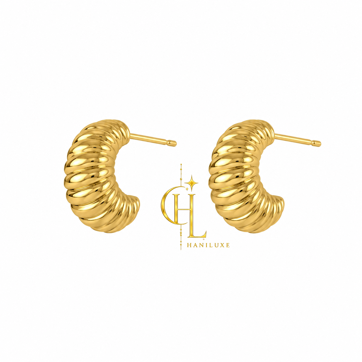 گوشواره میخی استیل طرح کراسان