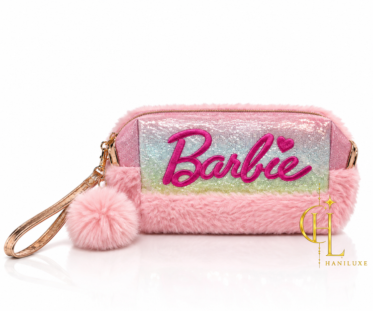 کیف لوازم آرایش جنس تدی طرح باربی barbie🎀