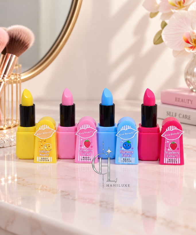 بالم لب حرارتی جامد برند Kiss Beauty وارداتی چین