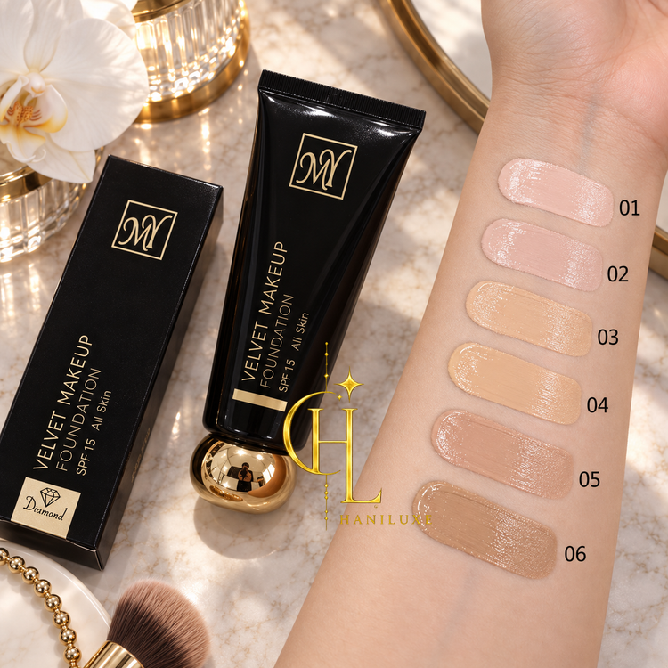 کرم پودر برند مای مدل ولوت Velvet Makeup مناسب انواع پوست با SPF15