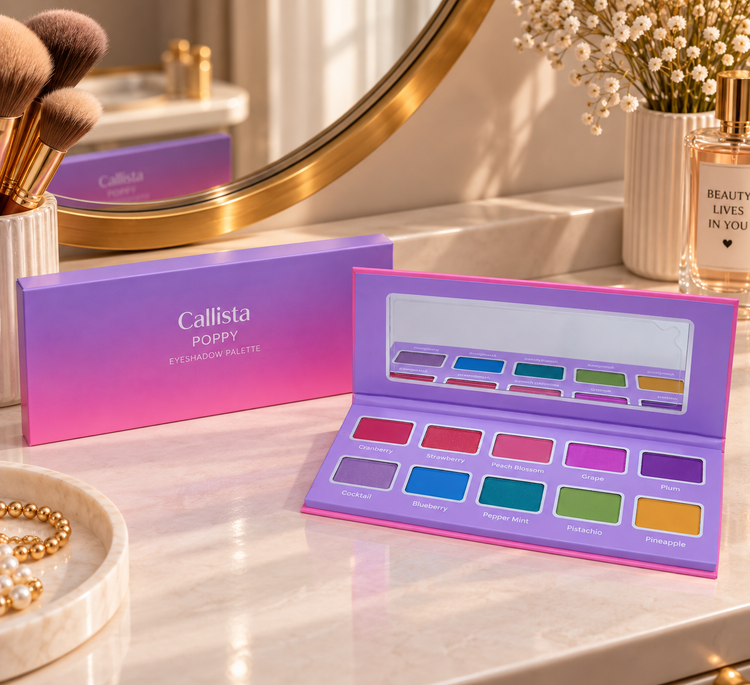 پالت سایه چشم Callista Poppy Eyeshadow Palette با ترکیبی از ۱۰ رنگ متنوع رنگی
