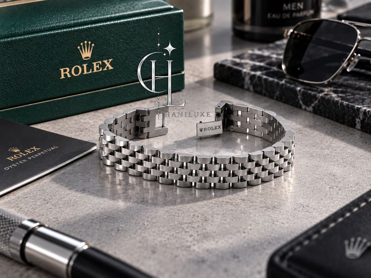 دستبند رولکس برند S steel رنگ ثابت و ضد حساسیت با حک Rolex