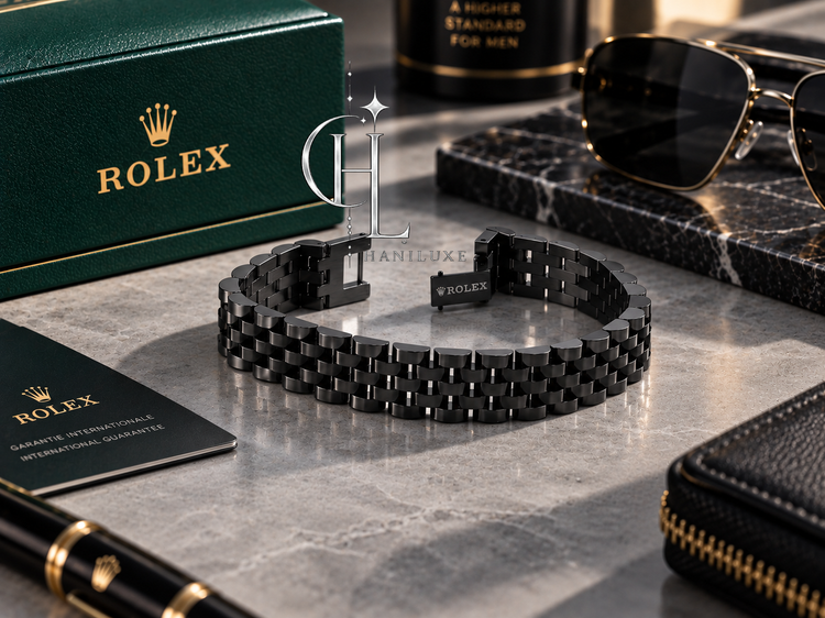دستبند رولکس برند S steel رنگ ثابت و ضد حساسیت با حک Rolex